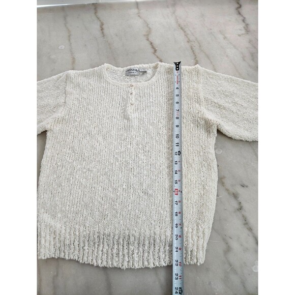 Crystal Sportswear Ltd Women’s Sweater, White, Size Large, Acrylic Knit Pullover - Picture 7 of 16